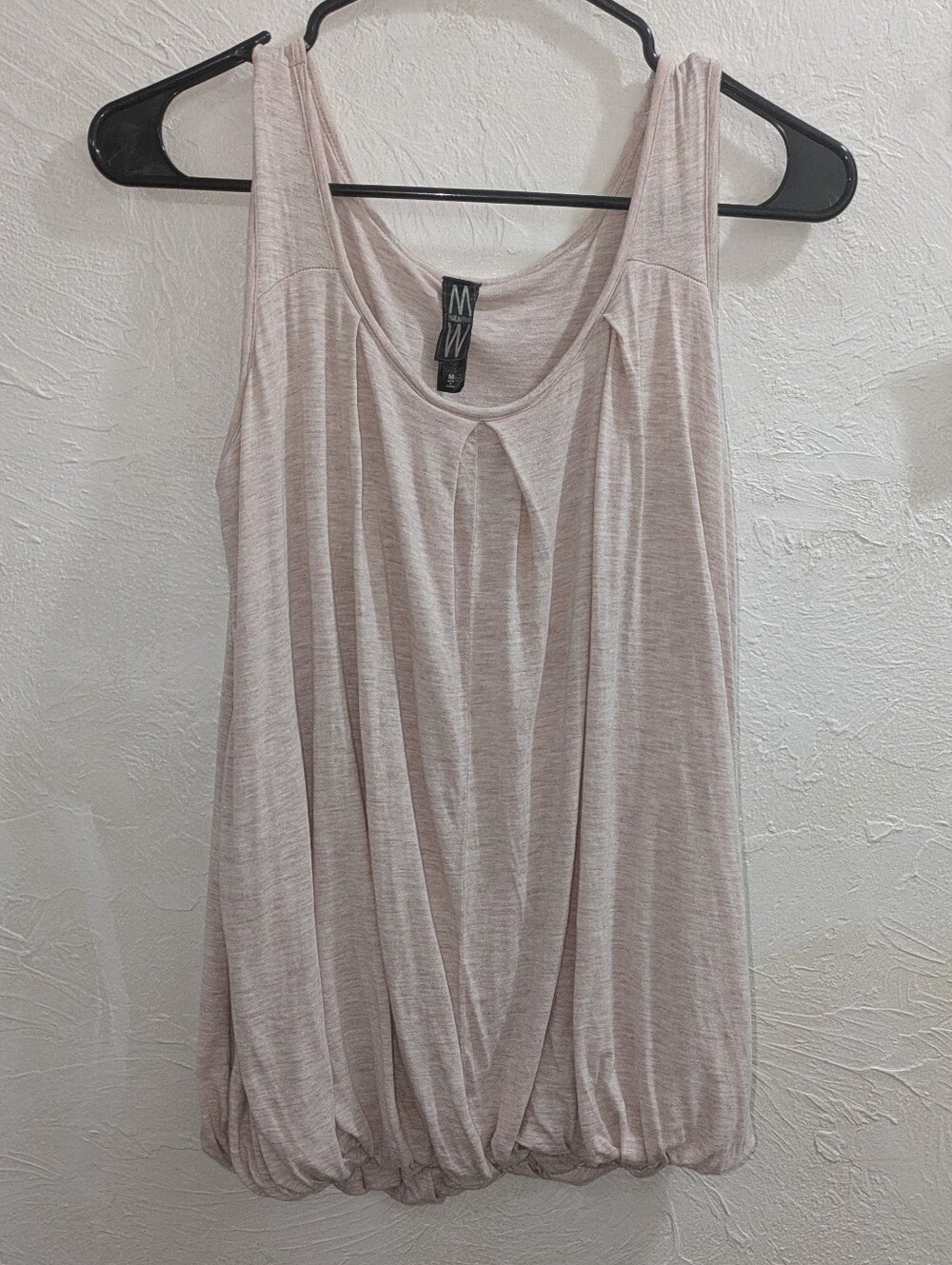 MarlaWynne Light Pink Bubble Hem Sleeveless Top